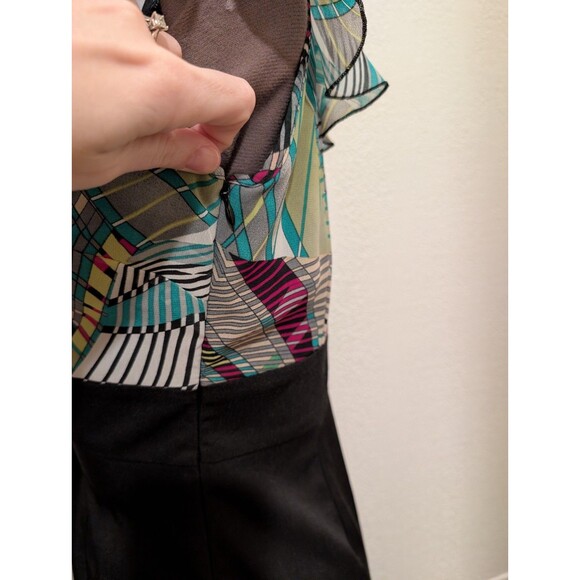 Voir Voir Knee Length Colorful Empire Waist Pencil Dress Size 8 - Picture 4 of 11